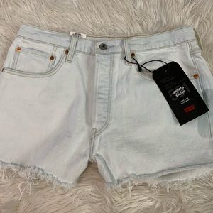 Levi’s High Waisted Light Blue Jean Short